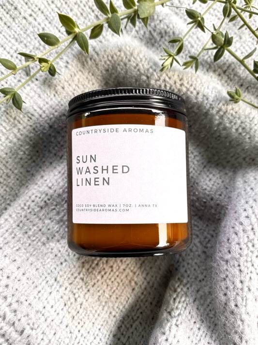 Sun Washed Linen 7oz Candle
