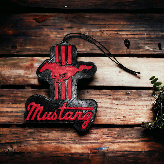 Red Ford Mustang Car Freshie