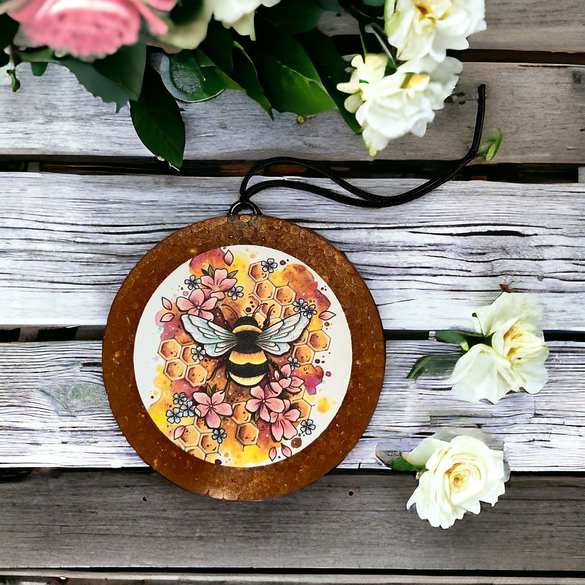 Honeycomb Bee Car Freshie